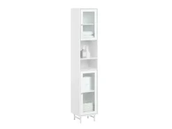 SoBuy Hochschrank Badschrank Badregal Badezimmerschrank Weiß BZR118-W
