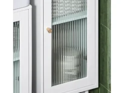 SoBuy Hochschrank Badschrank Badregal Badezimmerschrank Weiß BZR118-W