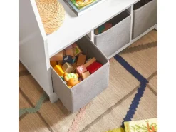 SoBuy Kinder Bücherregal Kinderregal mit Ablagen Aufbewahrungsregal Weiß KMB34-W