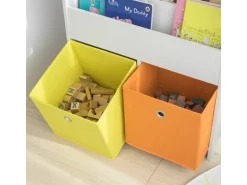 SoBuy Kinder Bücherregal Kinderregal mit 3 Ablagen Spielzeugregal Weiß KMB27-W