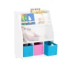 SoBuy Kinder Bücherregal Kinderregal mit Ablagen Aufbewahrungsregal Weiß KMB34-F