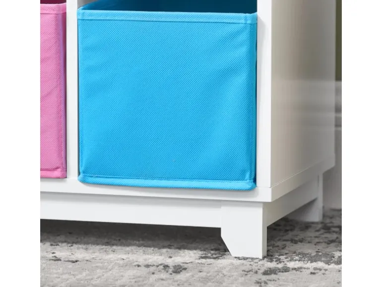 SoBuy Kinder Bücherregal Kinderregal mit Ablagen Aufbewahrungsregal Weiß KMB34-F