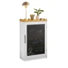 SoBuy Kinder Kommode Kinderregal mit Tafel Kinder Bücherregal Weiß KMB43-W