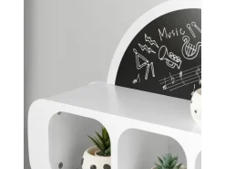 SoBuy Kindergarderobe mit Tafel Kinderregal Bücherregal Weiß KMB86-W