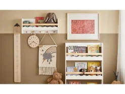 SoBuy Kindergarderobe mit Ablage Kinderregal Bücherregal Wandregal Weiß KMB78-W