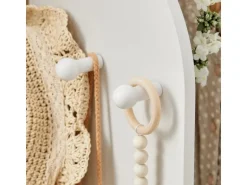 SoBuy Kinderkleiderschrank mit 3 Haken Kleiderständer mit Box Weiß KMB40-W
