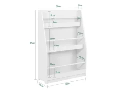 SoBuy Kinderregal Bücherregal für Kinder Wandregal Aufbewahrungsregal KMB45-W