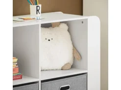 SoBuy Kinderregal Bücherregal Kinderzimmer Aufbewahrungsregal Weiß KMB85-W