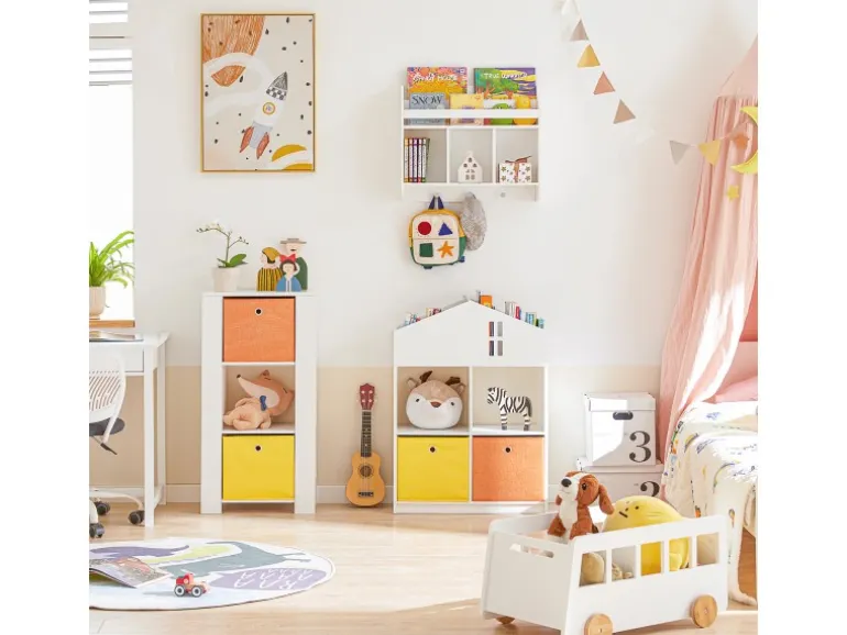 SoBuy Kinderregal Bücherregal für Kinder Wandregal Hängeregal KMB46-W