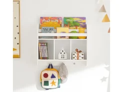 SoBuy Kinderregal Bücherregal für Kinder Wandregal Hängeregal KMB46-W