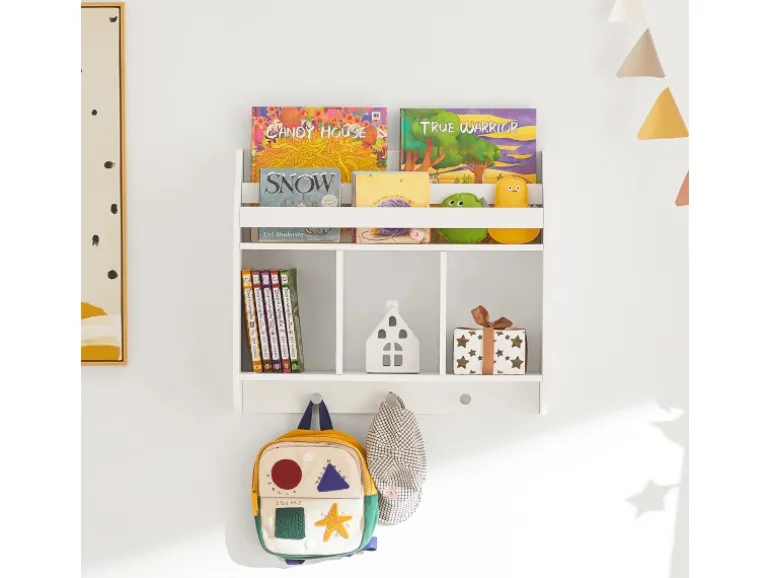 SoBuy Kinderregal Bücherregal für Kinder Wandregal Hängeregal KMB46-W