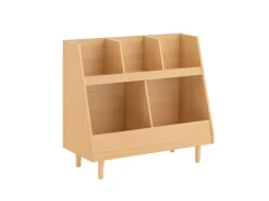 SoBuy Kinderregal mit 5 Fächern Bücherregal Aufbewahrungsregal Natur KMB111-N