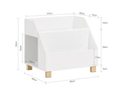 SoBuy Kinderregal mit 3 Fächern Spielzeugregal Bücherregal Standregal KMB54-W