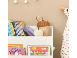 SoBuy Kinderregal mit 3 Fächern Spielzeugregal Bücherregal Standregal KMB54-W