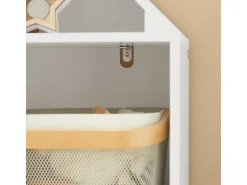 SoBuy Kinderregal mit Haus-Design Bücherregal für Kinder Weiß KMB58-W