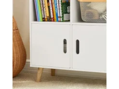 SoBuy Kinderregal mit Haus-Design Bücherregal für Kinder Weiß KMB58-W