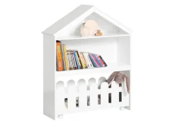 SoBuy Kinderregal Set 2-teilig Aufbewahrungsregal für Kinder Bücherregal KMB52-W