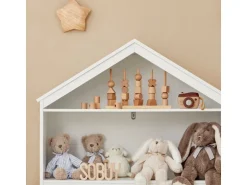 SoBuy Kinderregal Set 2-teilig Aufbewahrungsregal für Kinder Bücherregal KMB52-W
