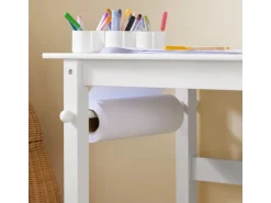 SoBuy Kindertisch mit 1 Stuhl Kindersitzgruppe Maltisch für Kinder Weiß KMB60-W