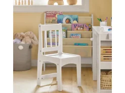 SoBuy Kindertisch mit 1 Stuhl Kindersitzgruppe Maltisch für Kinder Weiß KMB60-W