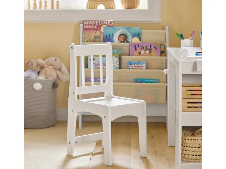 SoBuy Kindertisch mit 1 Stuhl Kindersitzgruppe Maltisch für Kinder Weiß KMB60-W