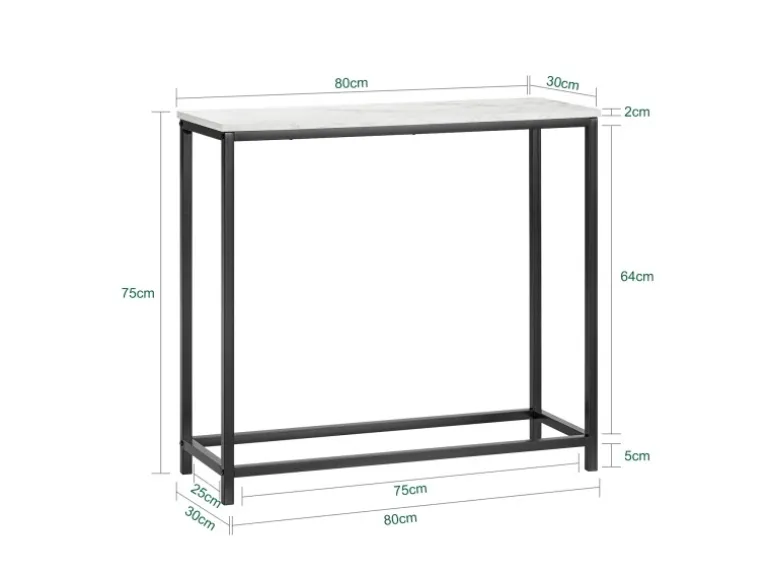 SoBuy Konsolentisch Flurtisch Dekotisch Sideboard Beistelltisch FSB29-SCH