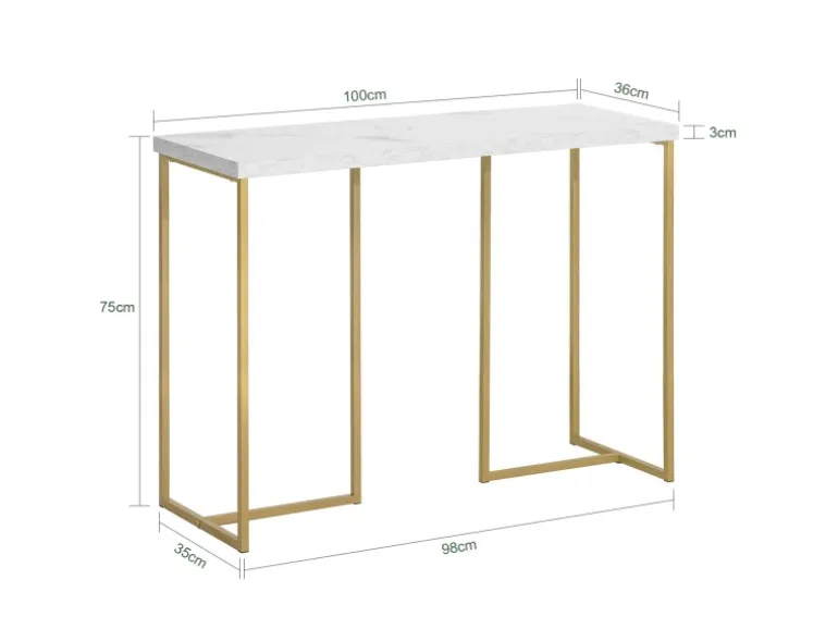 SoBuy Konsolentisch Flurtisch Dekotisch Sideboard Beistelltisch FSB58-G