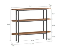 SoBuy Konsolentisch Flurtisch Sideboard Beistelltisch Dekotisch FSB67-WS