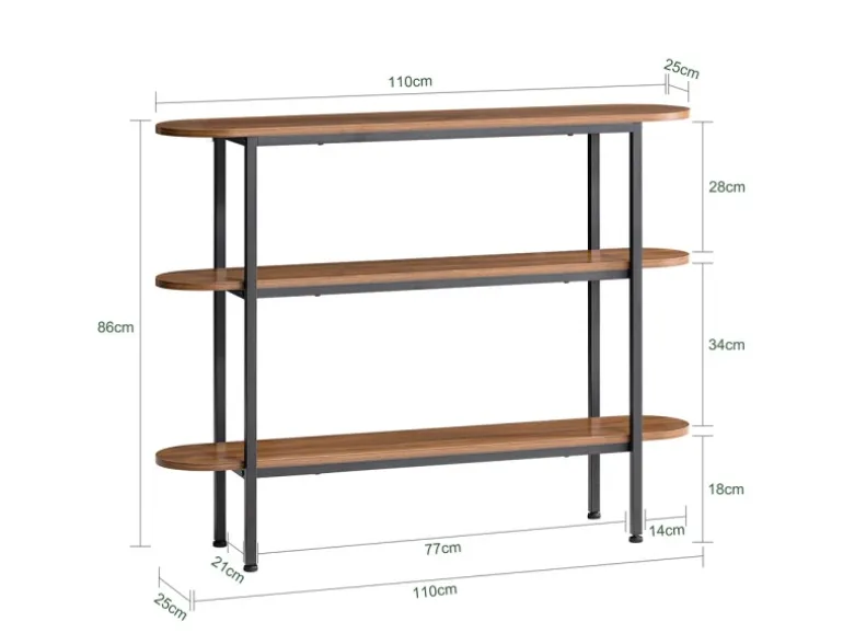 SoBuy Konsolentisch Flurtisch Sideboard Beistelltisch Dekotisch FSB67-WS