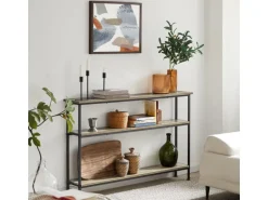 SoBuy Konsolentisch mit 3 Ablagen Flurtisch Sideboard Vintage FSB49-PZ