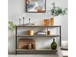 SoBuy Konsolentisch mit 3 Ablagen Flurtisch Sideboard Vintage FSB49-PZ