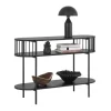 SoBuy Konsolentisch mit Ablagefächern für Flur oder Wohnzimmer 110×76×39cm Schwarz FSB90-SCH