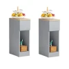 SoBuy Nachttisch 2er Set Sofatisch Beistelltisch Hellgrau FBT111-HGx2