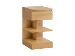 SoBuy Nachttisch mit Schublade und 2 Ablagen Beistelltisch 39x65x39cm Natur FBT49-N