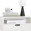 SoBuy Nachttisch Nachtregal Nachtschrank Wandschrank Hängeschrank NKD03-W
