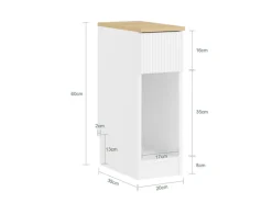 SoBuy Nachttisch Schmal Beistelltisch mit Schublade für Schlafzimmer FBT111-W