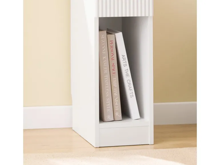 SoBuy Nachttisch Schmal Beistelltisch mit Schublade für Schlafzimmer FBT111-W
