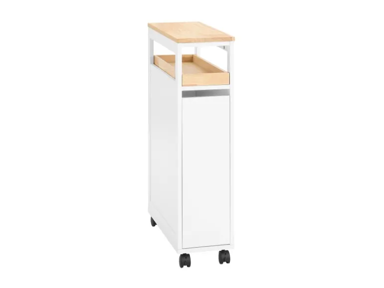 SoBuy Nischenwagen mit 3 Schubladen Schmal Küchenregal Natur 20x79x51cm NSR11-WN