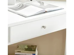 SoBuy Schreibtisch mit Ablage Arbeitszimmer MDF Weiß FWT31-W