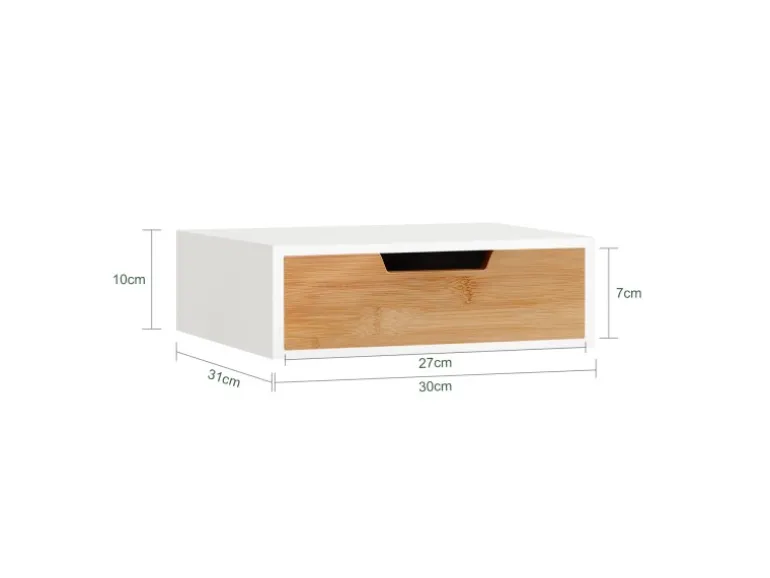 SoBuy Schubladenbox Aufbewahrungsbox Schreibtischorganizer 30×10×31cm FRG179-WN