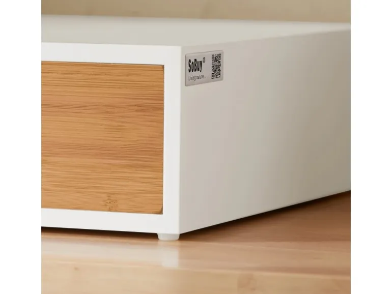 SoBuy Schubladenbox Aufbewahrungsbox Schreibtischorganizer 30×10×31cm FRG179-WN