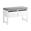 SoBuy Schuhbank mit 2 Schubladen Sitzbank mit Stauraum MDF Weiß FSR88-W