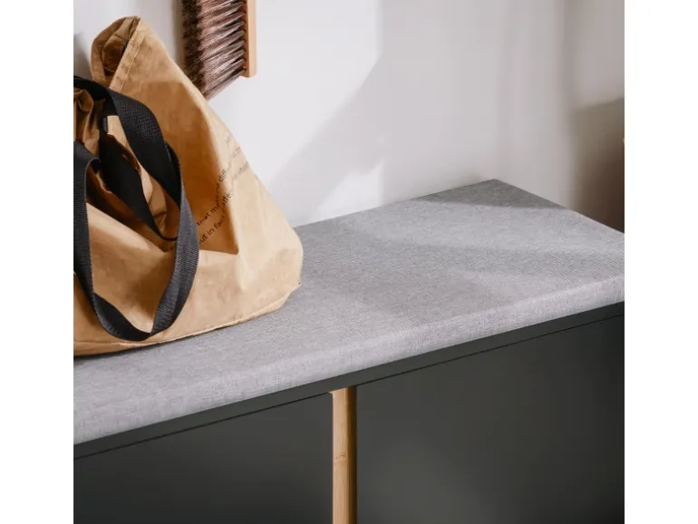 SoBuy Schuhbank mit Sitzfläche Sitzbank mit Stauraum Schwarz FSR117-SCH