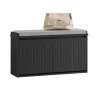 SoBuy Schuhbank mit Sitzfläche Schmal Schuhregal für Flur 80x45x26cm Schwarz FSR98-L-SCH