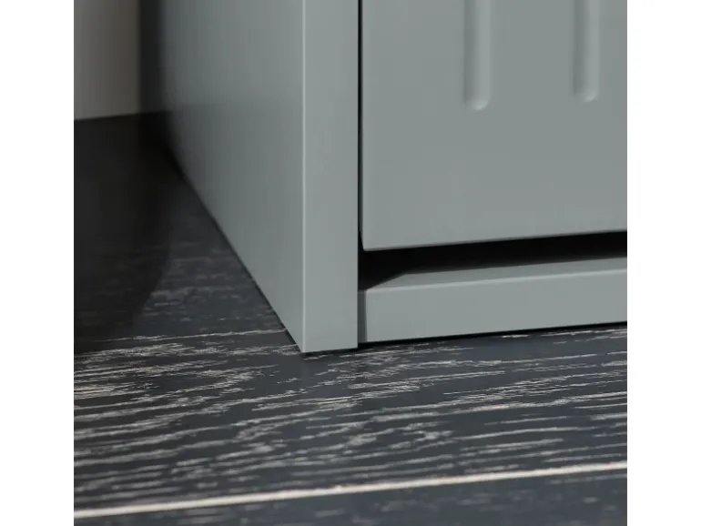SoBuy Schuhbank Schmal mit Klappe Garderobenbank mit Sitzkissen Grau FSR98-L-HG