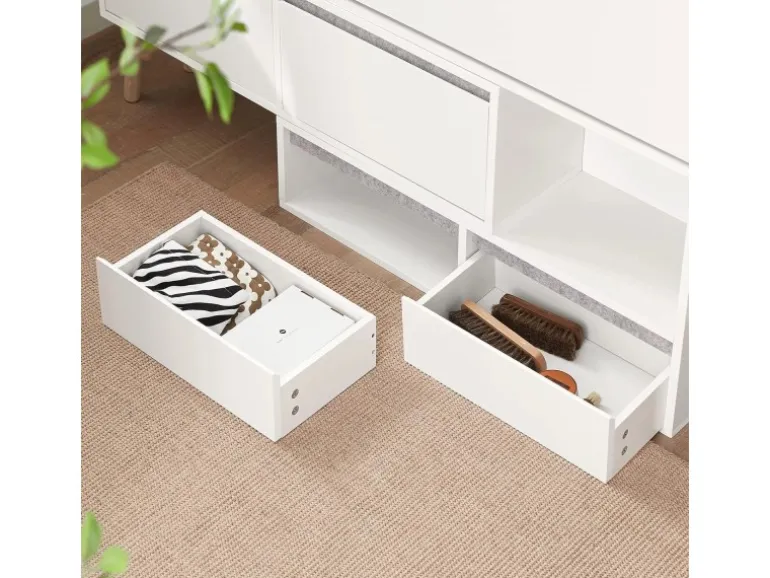 SoBuy Schuhkipper Flurschrank Schuhschrank mit Sitzbank Weiß FSR134-W