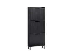 SoBuy Schuhkipper mit 3 Klappen Schuhschrank Schmal für Diele Flur FSR177-H-SCH