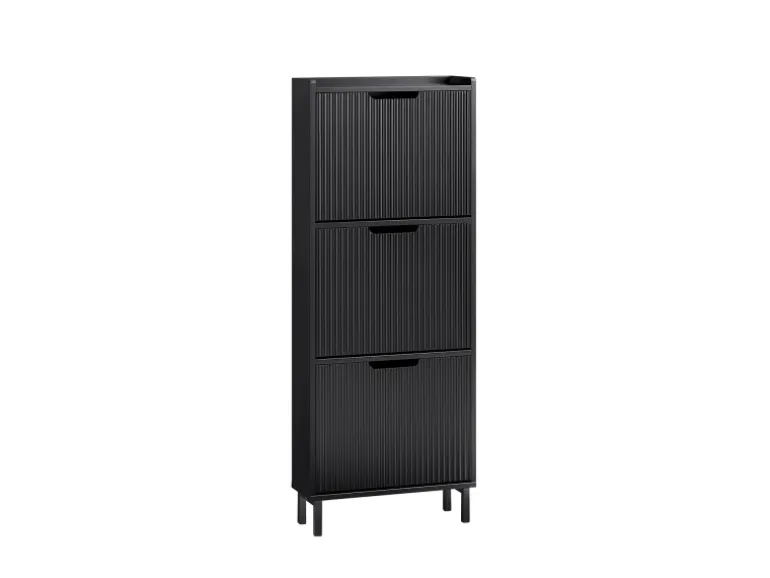 SoBuy Schuhkipper mit 3 Klappen Schuhschrank Schmal für Diele Flur FSR177-H-SCH