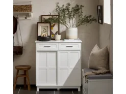 SoBuy Schuhschrank Buffet Küchenschrank Sideboard Kommode Weiß FSB84-W
