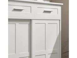 SoBuy Schuhschrank Buffet Küchenschrank Sideboard Kommode Weiß FSB84-W